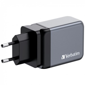 Зарядное устройство Verbatim GaN 65 W 3 ports (2xUSB-C-65 W /USB-A -3.0) (32201)