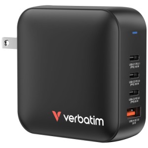 Зарядное устройство Verbatim MiniGaN 165 W 4 ports (3xUSB-C/1xUSB-A) (32216)