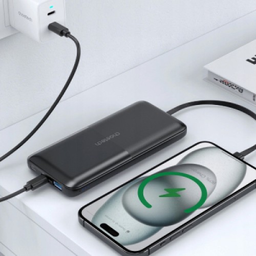 Батарея универсальная Choetech 10000mAh 22,5W, MicroUSB, USB-A, USB-C, build-in USB-C/Lightning cable (B654-BK)