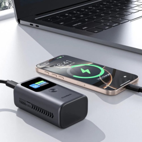 Батарея универсальная Choetech 10000mAh 30W, PD, USB-C, USB-A, Color Display Clock, functionsAlarm,Stopwatch,Timer (B701-CCGY)