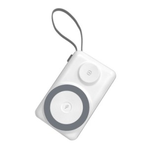 Батарея універсальна Choetech Magnetic Wireless 20000mAh 22.5W, PD, QC/3.0, Apple Watch charger, White (B696-GW)