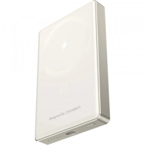 Батарея универсальная Choetech Magnetic Wireless 10000mAh 20W, PD, Qi-15W, USB-C In/Out Ultra-thin, Beige (B739-CCCWH)