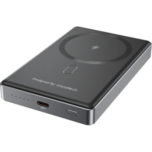 Батарея универсальная Choetech Magnetic Wireless 10000mAh 20W, PD, Qi-15W, USB-C In/Out, Ultra-thin, Black (B739-CCBK)