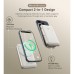 Батарея универсальная Choetech Magnetic Wireless 10000mAh 20W, PD, Qi-15W, USB-C In/Out, buid-in cabel, White (B735-CCWH)