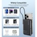Батарея универсальная Choetech Magnetic Wireless 10000mAh 20W, PD, Qi-15W, USB-C In/Out, build-in cabel, Black (B735-CCBK)