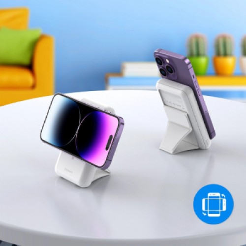 Батарея универсальная Choetech Magnetic Wireless 10000mAh 20W, PD,QC/3.0, USB-A, USB-C, White (B663-ACWH)