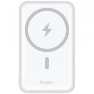 Батарея универсальная Choetech Magnetic Wireless 10000mAh 20W, PD,QC/3.0, USB-A, USB-C, White (B663-ACWH)