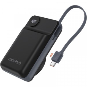 Батарея універсальна Choetech Magnetic Wireless 20000mAh 22.5W, PD, QC/3.0, Apple Watch charger, Black (B696-BK)