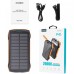 Батарея универсальная Choetech Wireless 20000mAh 20W, PD, QC/3.0, solar panel, Qi-5W, Black-Orange (B657-OR)