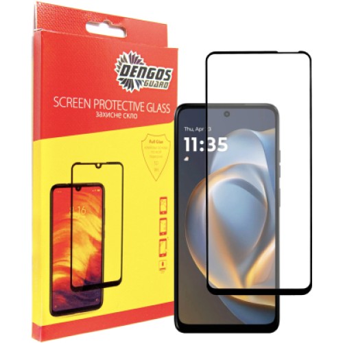Стекло защитное Dengos Full Glue Motorola G05 (black) (TGFG-396)