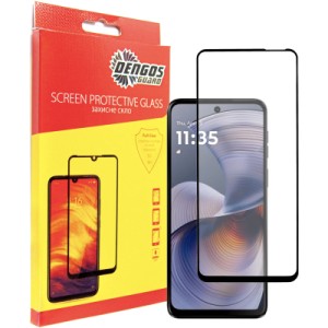 Стекло защитное Dengos Full Glue Motorola G55 (black) (TGFG-398)