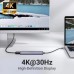 Порт-репликатор Ugreen CM478 USB Type-C HDMI, USB/3.0, Type-C for charging PD/100W (15495)