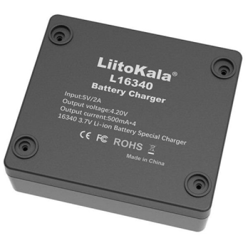 Зарядное устройство для аккумуляторов Liitokala 4 Slots, Li-ion, 16340, CR123A (Lii-L16340)
