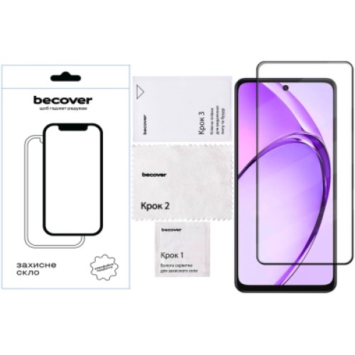 Стекло защитное BeCover Oppo Reno13 F 5G Black (713420)