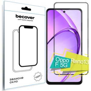 Стекло защитное BeCover Oppo Reno13 F 5G Black (713420)