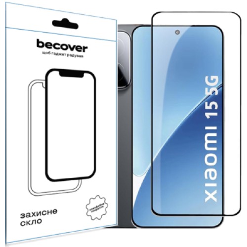 Стекло защитное BeCover Xiaomi 15 5G Black (713419)