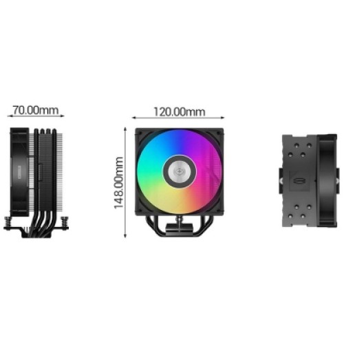 Кулер для процессора PcCooler RT400 ARGB BK