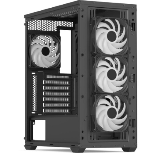 Корпус AeroCool D501A-G-BK-v2 Black (ACCM-DS01043.11)