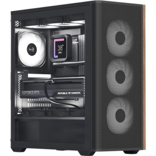 Корпус AeroCool D501A-G-BK-v2 Black (ACCM-DS01043.11)