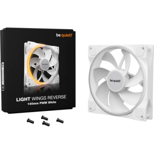 Кулер для корпуса Be quiet! Light Wings 140mm PWM Reverse білий (BL135)