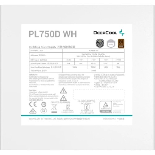 Блок питания Deepcool 750W (PL750D WH)