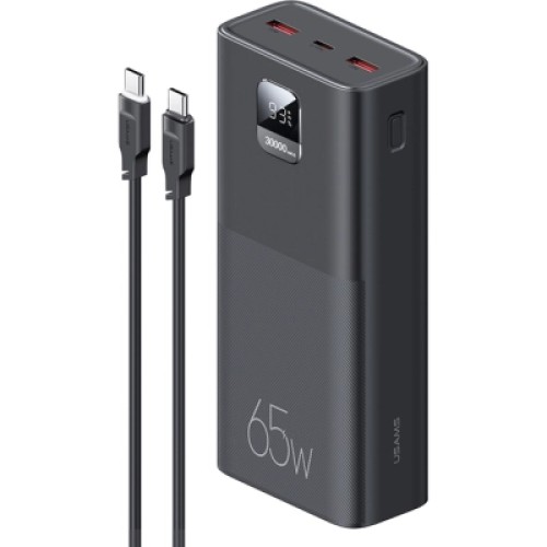 Батарея универсальная Usams PB68 30000mAh PD/3.0/65W, QC/3.0, Black (ATXLOGTC01)