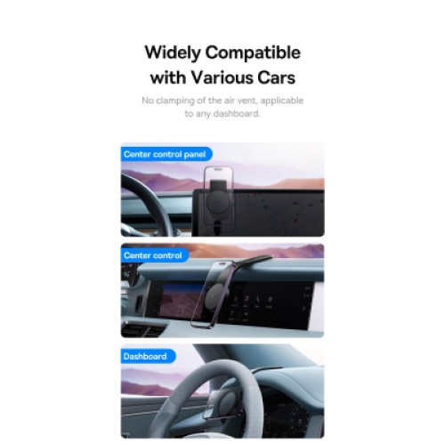 Универсальный автодержатель Baseus C02 Magnetic Phone Holder Cluster Black (SUCC000201)