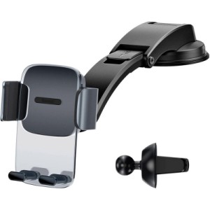 Универсальный автодержатель Baseus Easy Control Clamp Car Mount Holder (A Set) Black (SUYK000001)