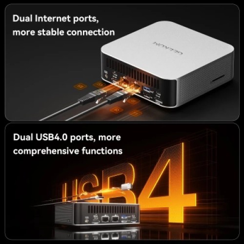 Компьютер GEEKOM Mini PC A8 / Ryzen7 8745HS, 32, 1TB, Radeon 780M, W11Pro (GMA8R78745HS-321T-EU)