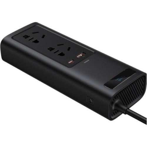 Автомобильный инвертор 12V/220V 150W In-car Inverter, USB, Type-C, 0.4m Baseus (CRNBQ-A01)