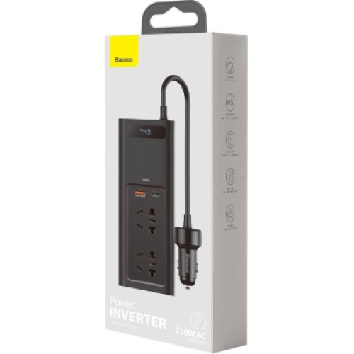 Автомобильный инвертор 12V/220V 150W In-car Inverter, USB, Type-C, 0.4m Baseus (CRNBQ-A01)