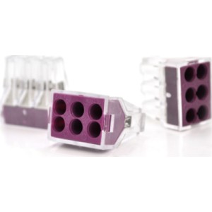 З'єднувач кабелю 6-pin аналог WAGO K773-106, 50штпак Voltronic (K773-106/50)