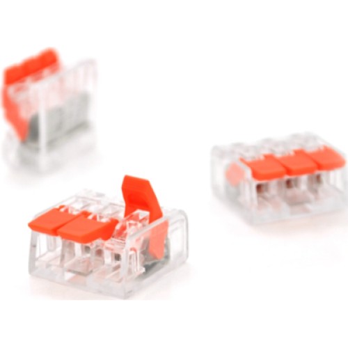 Соединитель кабеля 3-pin аналог WAGO K221-413, 15штпак Voltronic (K221-413/15)