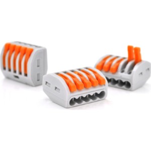 З'єднувач кабелю 5-pin аналог WAGO K222-415, 15штпак Voltronic (K222-415/15)