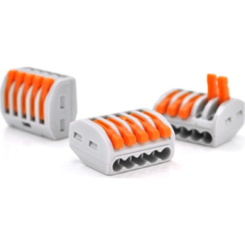 Соединитель кабеля 5-pin аналог WAGO K222-415, 15штпак Voltronic (K222-415/15)