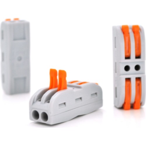 Соединитель кабеля 2-pin аналог WAGO K212, 15штпак Voltronic (K212/15)