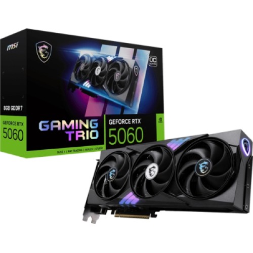 Видеокарта MSI GeForce RTX5060 8Gb GAMING TRIO OC (RTX 5060 8G GAMING TRIO OC)
