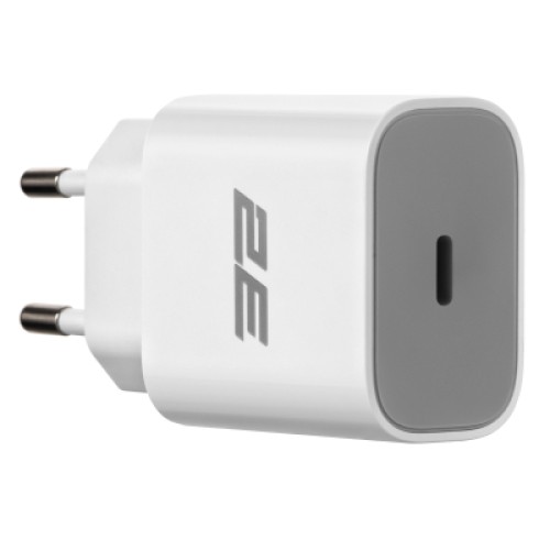 Зарядное устройство 2E 30W USB-C PD white (2E-WC1USBC30W-W)