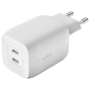 Зарядное устройство Belkin 65W 2хUSB-С GAN PD PPS white (WCH013VFWH)