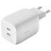 Зарядное устройство Belkin 65W 2хUSB-С GAN PD PPS white (WCH013VFWH)