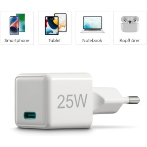 Зарядное устройство Hama 25W USB-С PD white (00201981)