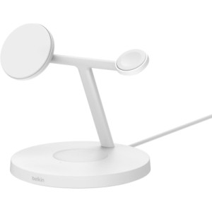 Зарядное устройство Belkin 3in1 Magnetic Pad Qi2 15W White (WIZ032KQWH)