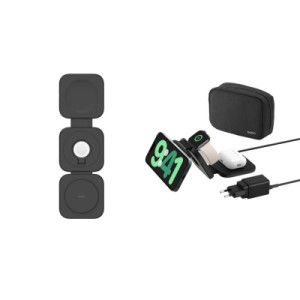 Зарядное устройство Belkin 3in1 Travel Pad Wireless Qi2 15W Black (WIZ024HQBK)