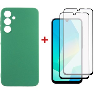 Чехол для мобильного телефона Dengos Samsung Galaxy A16 Soft + glass 2pcs (Mint) (DG-CTG2P-11)