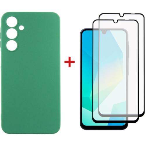 Чехол для мобильного телефона Dengos Samsung Galaxy A16 Soft + glass 2pcs (Mint) (DG-CTG2P-11)