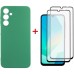 Чехол для мобильного телефона Dengos Samsung Galaxy A16 Soft + glass 2pcs (Mint) (DG-CTG2P-11)