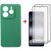 Чехол для мобильного телефона Dengos Xiaomi Redmi Note 14 5G Soft + glass 2pcs (Mint) (DG-CTG2P-14)