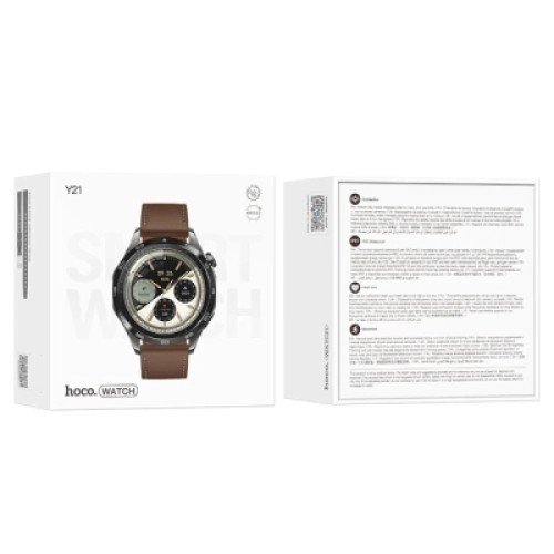 Смарт-часы HOCO Y21 AMOLED Smart sports watch(call version) Metal gray (6942007624077)