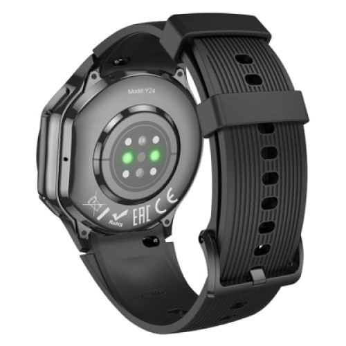 Смарт-часы HOCO Y24 AMOLED Smart sports watch (call version) Black (6942007641005)