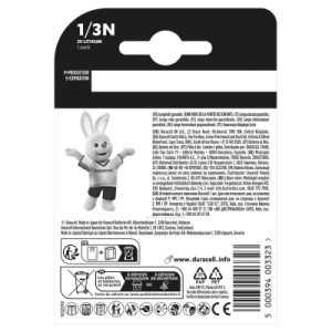 Батарейка 1/3N 3V спеціальна літієва, 2L76 / CR1 / 3N / CR11108, 1 шт. в упаковці Duracell (5007803)